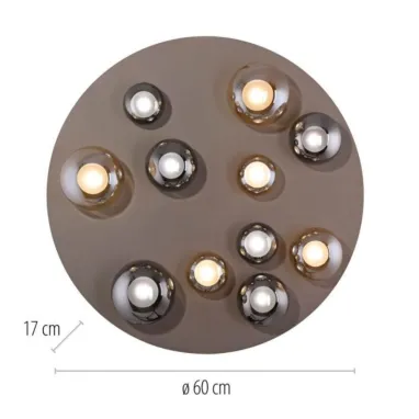 LED plafonska svetiljka PURE Popup bronzana CCT dimabilna PAUL NEUHAUS