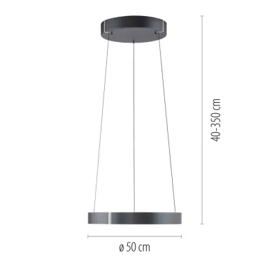 LED visilica PURE E-Clipse siva pokretna dimabilna CCT PAUL NEUHAUS