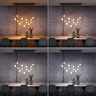 LED luster PURE Popup sivi comfort lift dimabilni CCT PAUL NEUHAUS