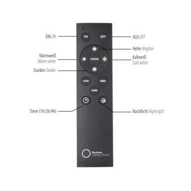 LED luster PURE Popup sivi comfort lift dimabilni CCT PAUL NEUHAUS