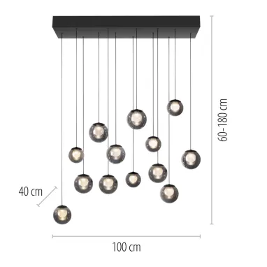 LED luster PURE Popup sivi comfort lift dimabilni CCT PAUL NEUHAUS