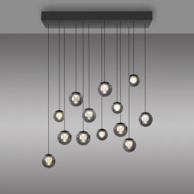 LED luster PURE Popup sivi comfort lift dimabilni CCT PAUL NEUHAUS