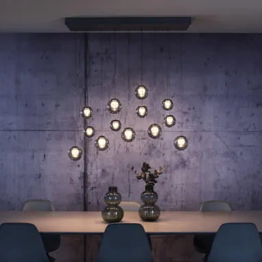 LED luster PURE Popup sivi comfort lift dimabilni CCT PAUL NEUHAUS