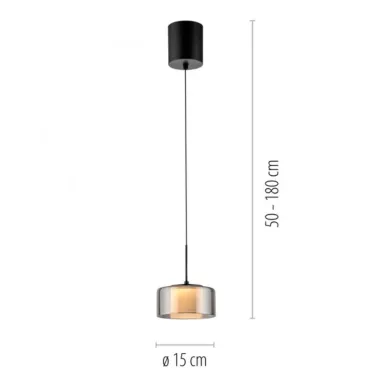 LED visilica Rika crna sa SimplyDim i Comfortlift funkcijama PAUL NEUHAUS