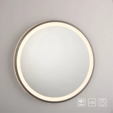 LED zidno ogledalo Vidro sivo na baterije PAUL NEUHAUS