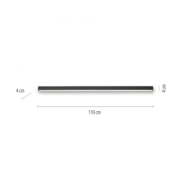 LED plafonska svetiljka PURE Lines Straight siva PAUL NEUHAUS