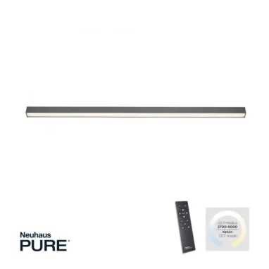 LED plafonska svetiljka PURE Lines Straight siva PAUL NEUHAUS
