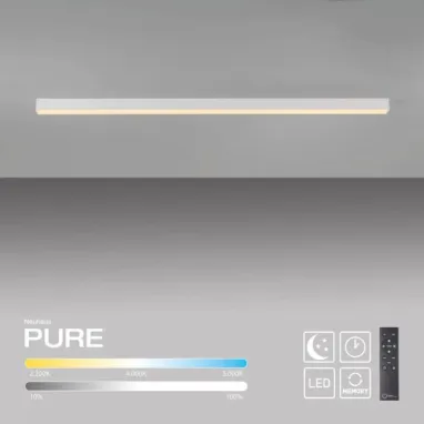 LED plafonska svetiljka PURE Lines Straight bela PAUL NEUHAUS