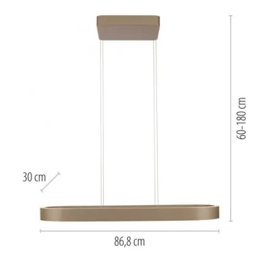 LED visilica Q-Stretto bronzana CCT PAUL NEUHAUS