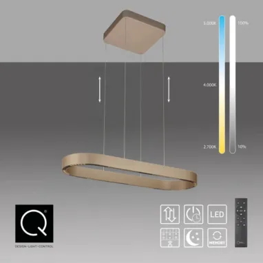 LED visilica Q-Stretto bronzana CCT PAUL NEUHAUS