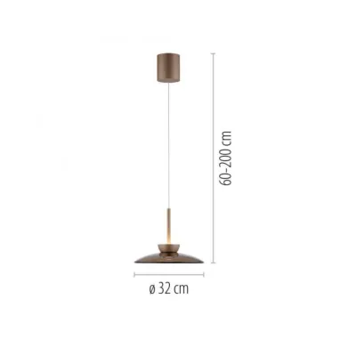 LED visilica PURE Moon bronzana ComfortLift PAUL NEUHAUS