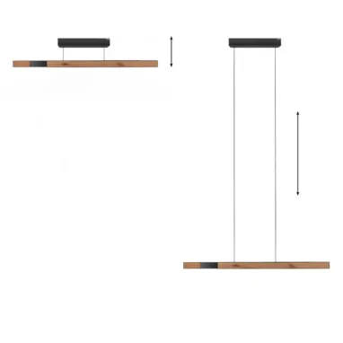 LED visilica PURE Moto-Rise Oak PAUL NEUHAUS