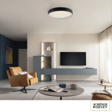 LED plafonjera sa daljinskim upravljačem Tavoli 37W CCT crna dimabilna PAUL NEUHAUS