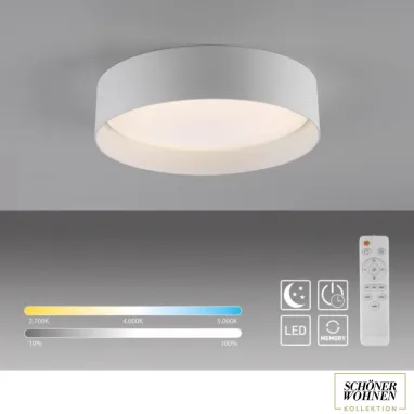 LED plafonjera sa daljinskim upravljačem Tavoli 12W CCT bela dimabilna PAUL NEUHAUS
