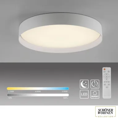 LED plafonjera sa daljinskim upravljačem Tavoli 37W CCT bela dimabilna PAUL NEUHAUS