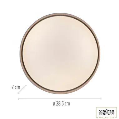 LED plafonjera sa daljinskim upravljačem Tavoli 12W CCT bež dimabilna PAUL NEUHAUS