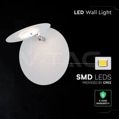 LED zidna lampa rotirajuća bela sa CREE čipom V-TAC