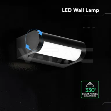 LED zidna svetiljka crna u IP zaštiti V-TAC