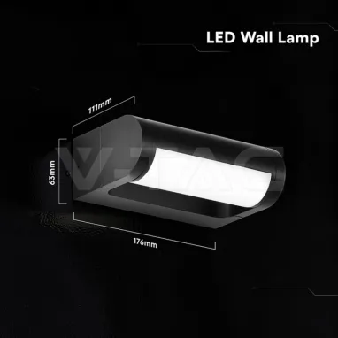 LED zidna svetiljka crna u IP zaštiti V-TAC