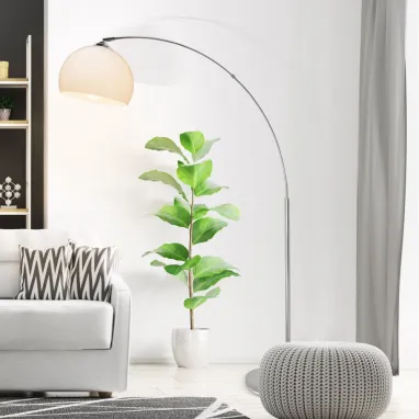 Podna lampa Vessa siva BRILLIANT