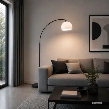 Podna lampa Vessa crna BRILLIANT