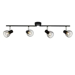 Zidno plafonski spot 4xE14 Blacky crni BRILLIANT