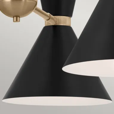 Luster Phix 6xE27 crni ELSETEAD
